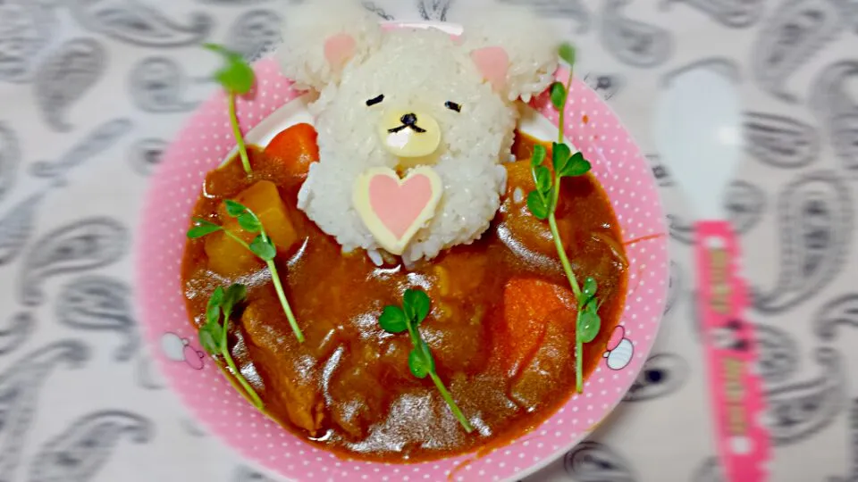 Snapdishの料理写真:クマさんカレー♡|♡きんじょう♡さん