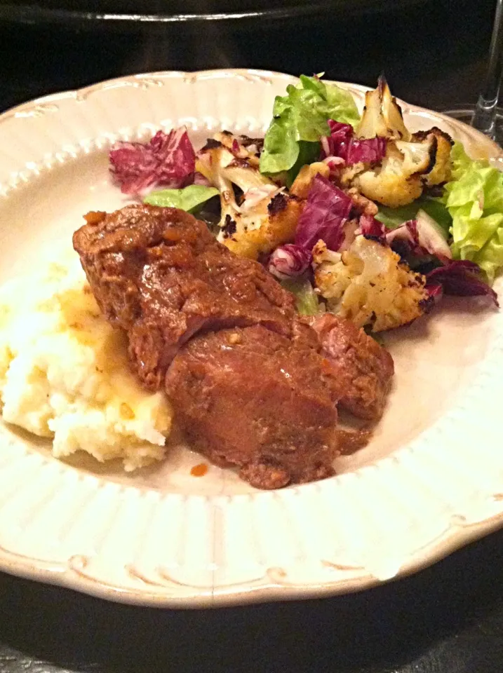 Teriyaki Pork Ribs with Roast Cauliflower Radicchio Salad|K Goodnessさん