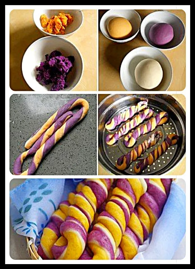 3 colours steam sweet potato cake|:::Lucky:::さん