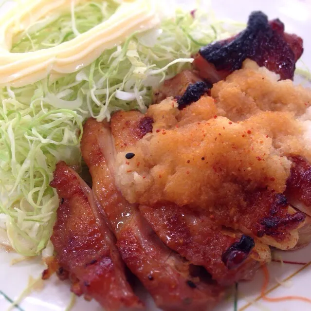 鶏モモ肉七味焼き at 社員食堂|さるさん