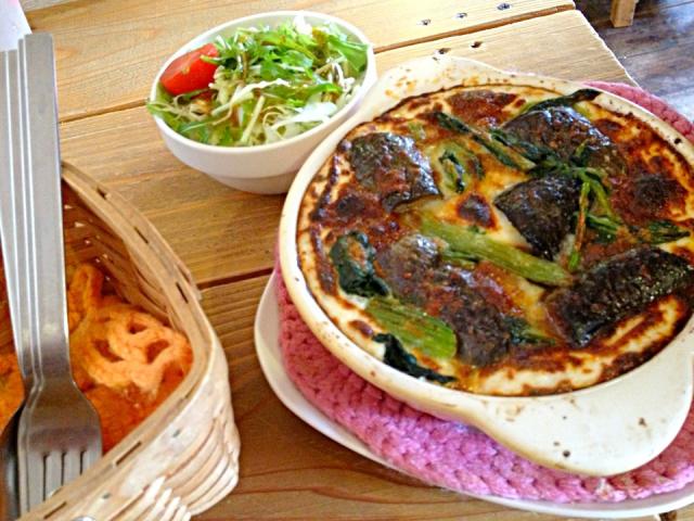 大好評 なすとほうれん草で作る料理 レシピ21のアイディア Snapdish スナップディッシュ