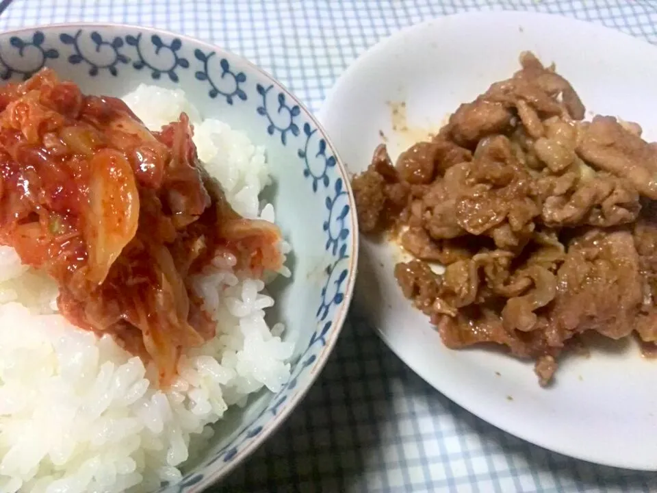 キムチご飯と豚肉の生姜焼き|sakumaさん