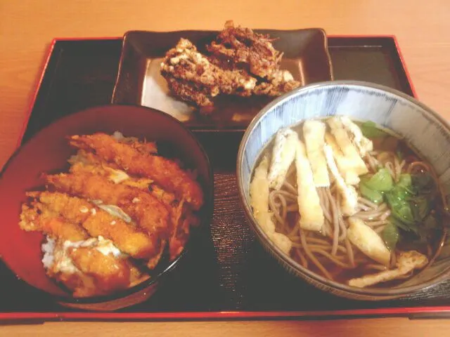 手作り海老カツ丼ときざみ蕎麦定食|Ryouri　Sukiさん