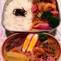 Snapdishの料理写真:夫息子弁当