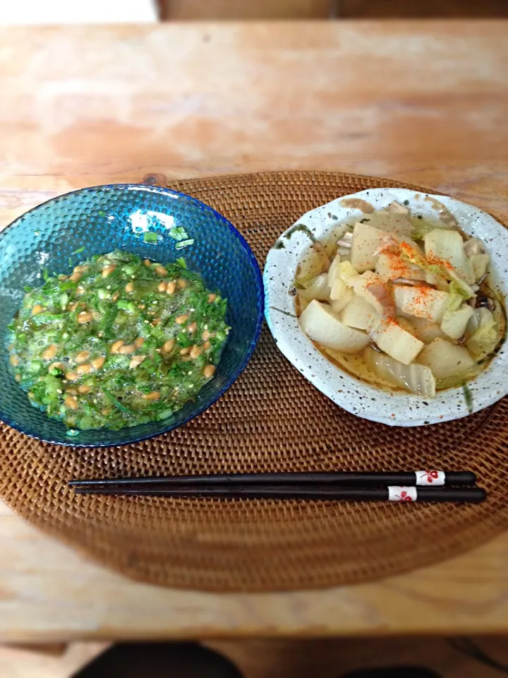 五目納豆、野菜煮|Keiko Ashidaさん