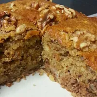 Snapdishの料理写真:banana walnut cake|Spidyqueenさん