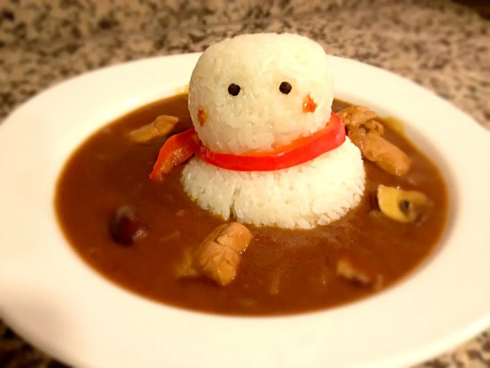 Snapdishの料理写真:カレー風呂スノーマン|Grammyさん