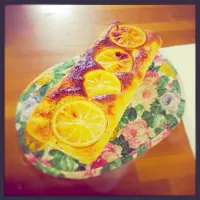 Snapdishの料理写真:林檎ヨーグルトケーキ 蜂蜜レモンのせ|ゆきぺろさん