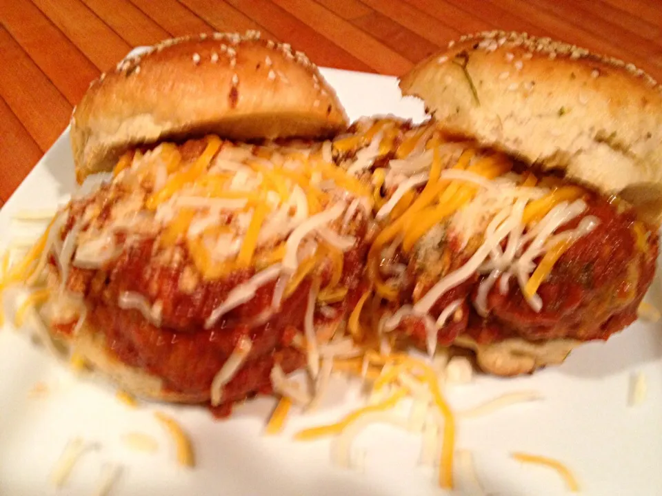 Meatball subs,  homemade roll|Michele Fortunatiさん