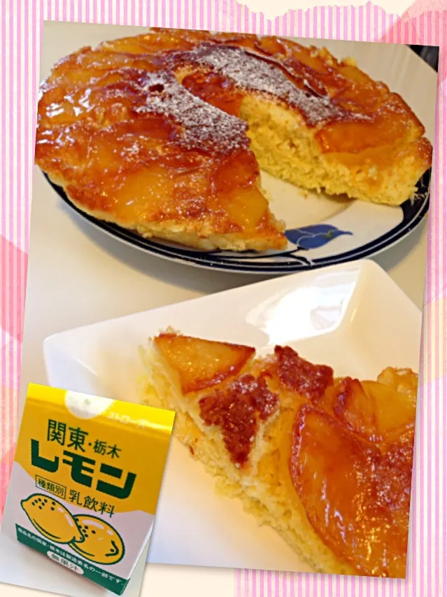 Snapdishの料理写真:フライパンで簡単つやつやりんごケーキ♬|nonさん