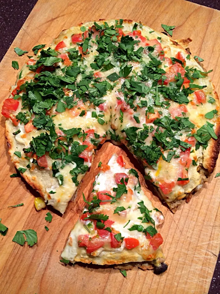 Snapdishの料理写真:Three layer tortilla pie|john rudolphさん