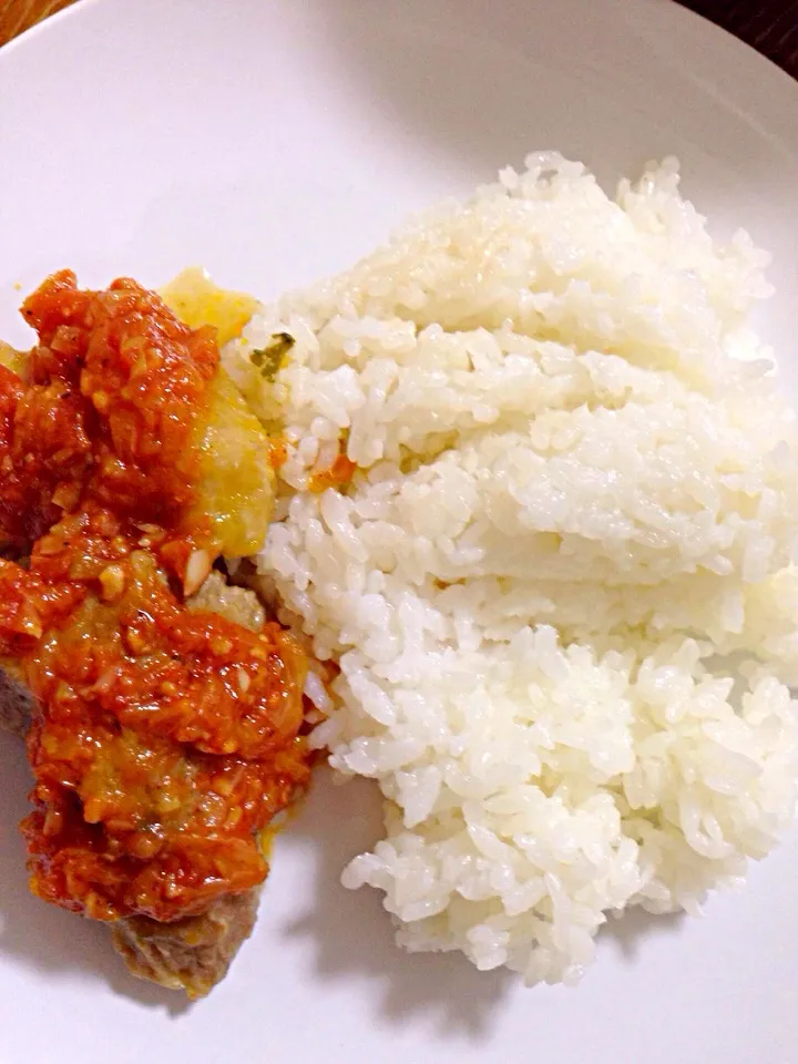 Guisado de carne, patatas y arroz|luz nellyさん