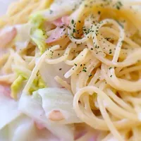 白菜とベーコンのクリームパスタ|じょじょさん