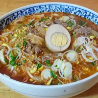 韓国帰りで、カルビうどん！