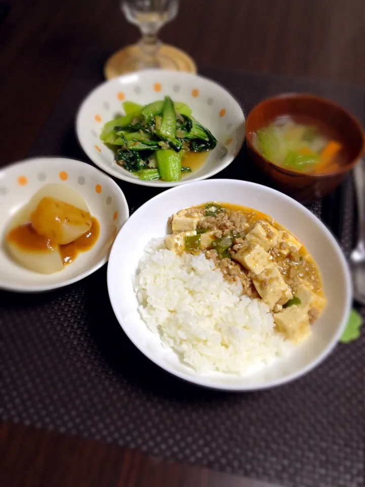 麻婆豆腐丼の晩ご飯|mikaさん