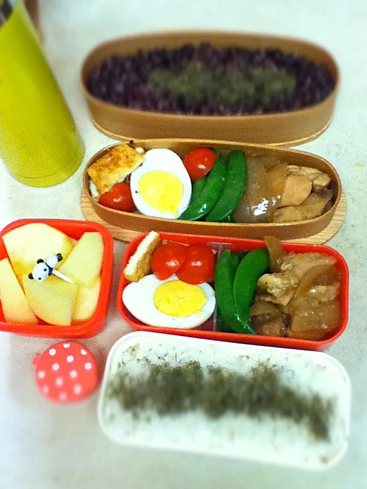 Today's lunch box. 期末テスト明け、久々に弁当作り。|hoppycowさん