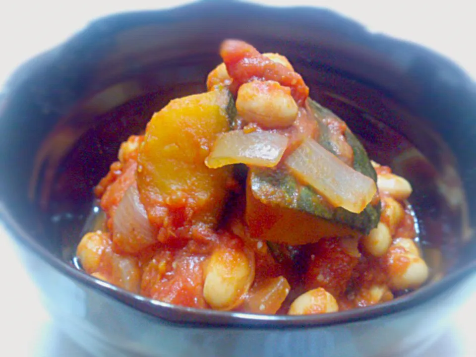 カボチャと大豆のトマト煮|梨紗さん