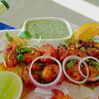 Tandoori Prawns e Mint chutney|surender singh bishtさん