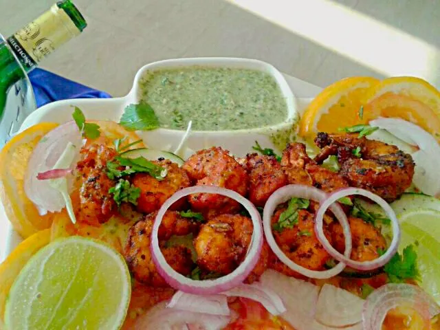 Tandoori Prawns e Mint chutney|surender singh bishtさん