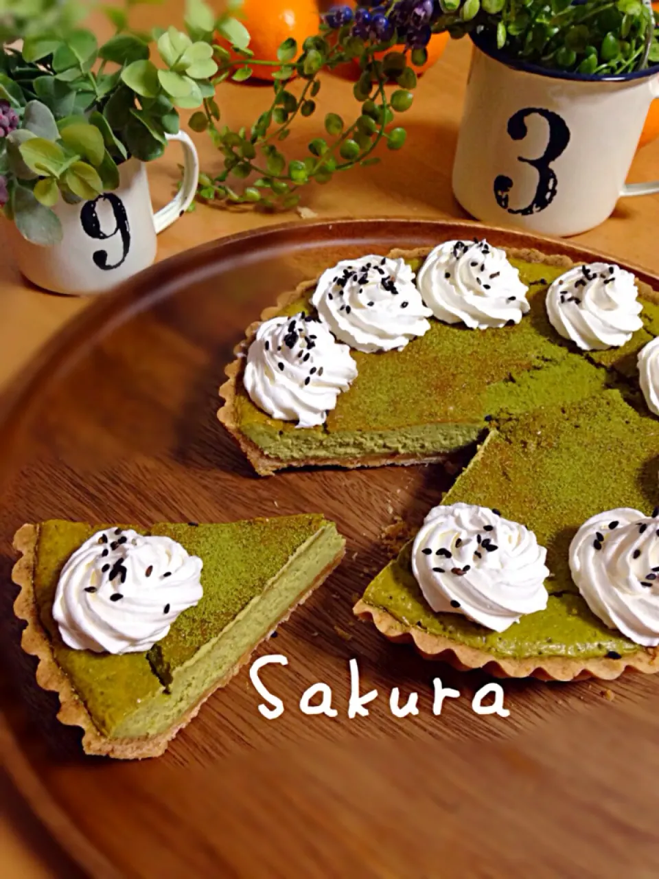 🍃抹茶チーズケーキタルト🍃|さくちんさん