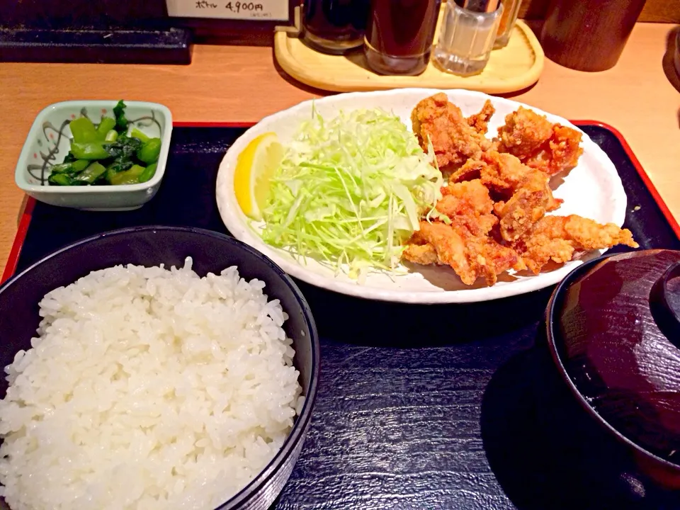 唐揚げ定食|こんどう かずゆきさん