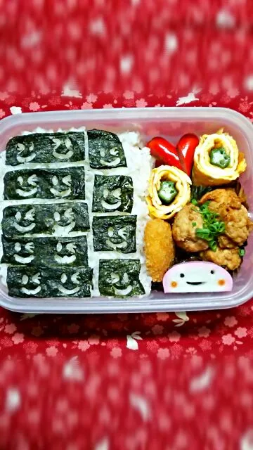 お弁当
（ご飯の中に海苔の佃煮入り）|猫田さん