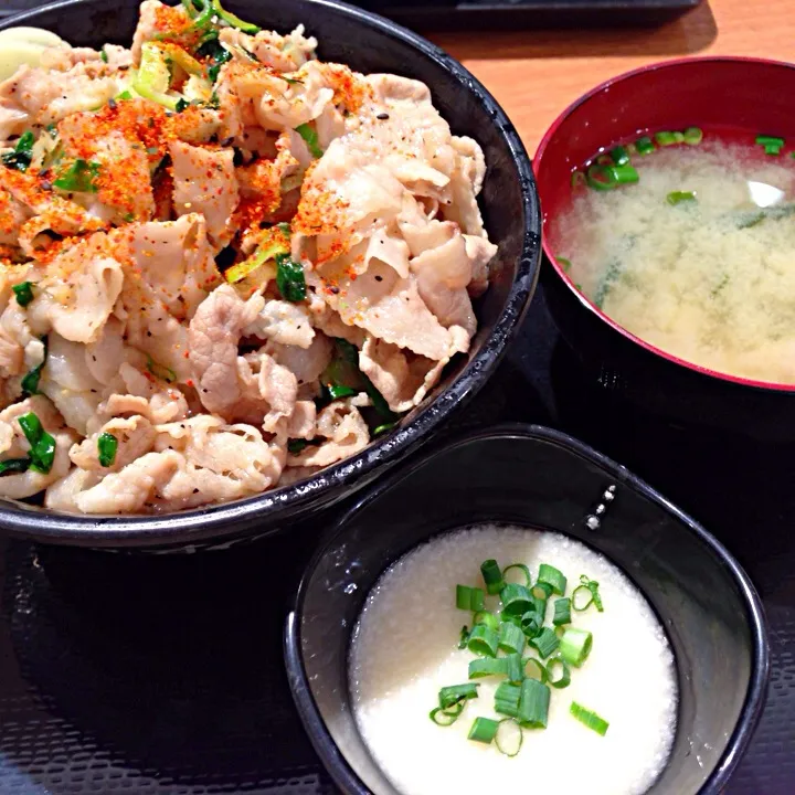 Snapdishの料理写真:談合坂SAの塩だれ豚丼|mocoさん