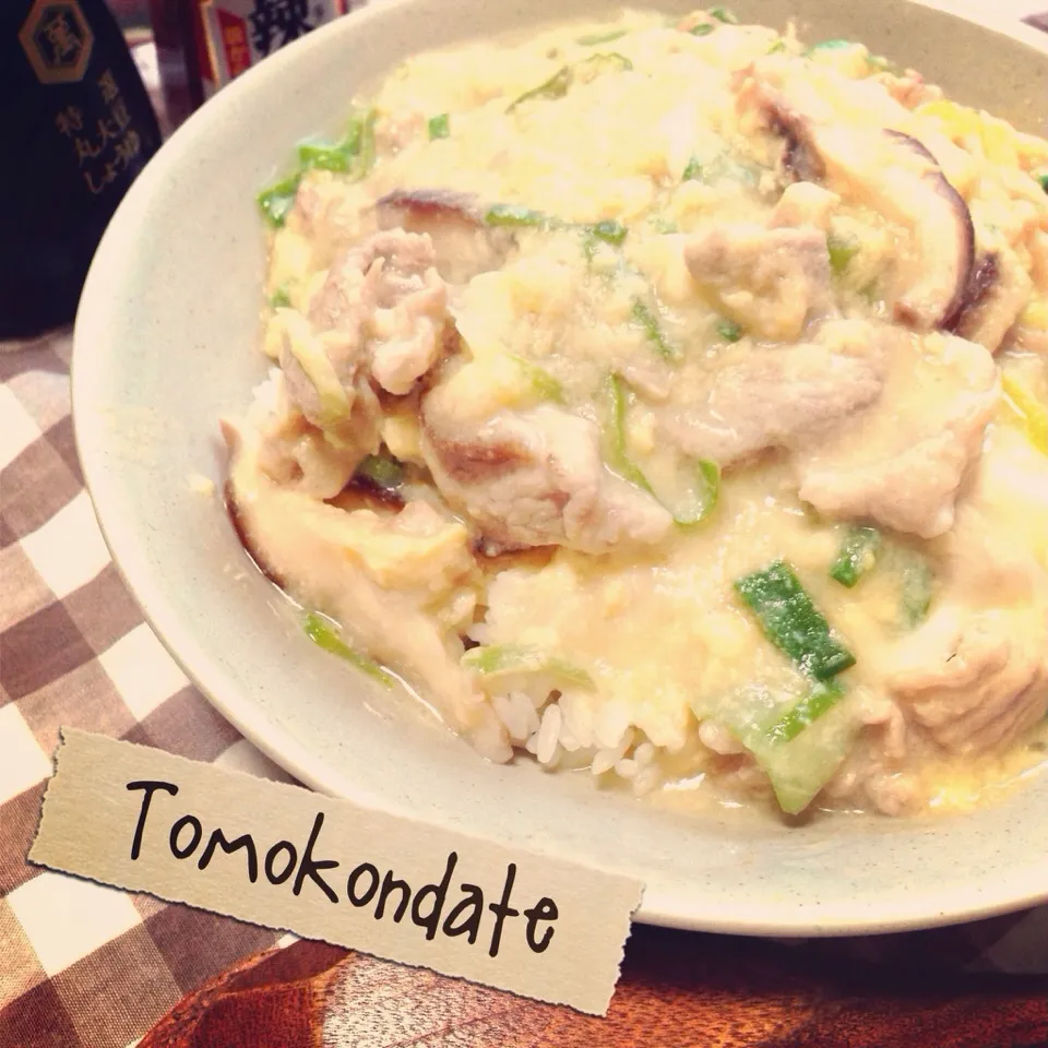 Snapdishの料理写真:今日のトモコンダテはふわ〜り餡の豚肉玉子ライス🐽🍳🍴💨✨|🇯🇵ともこちゃん。さん