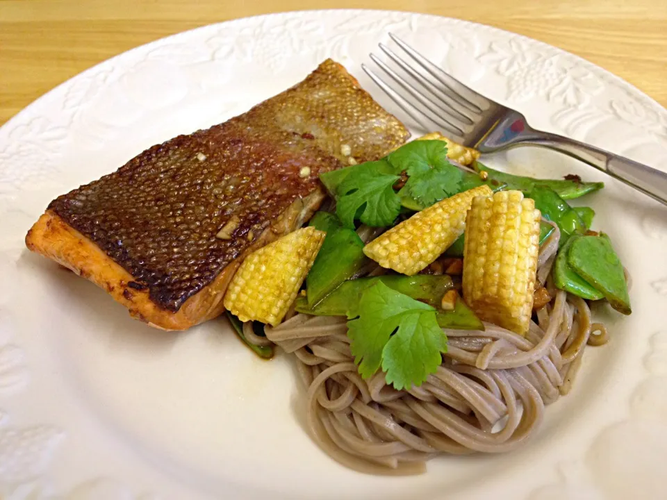 Soy and Ginger Lake Caught Trout with Soba Noodles|Steve Pountneyさん