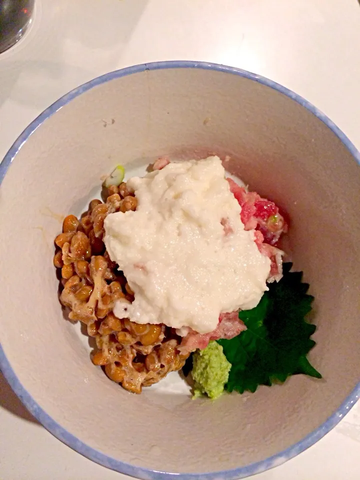 ねぎとろ納豆山芋付き|さよさん