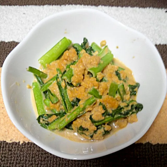 小松菜の卵炒め|こじ∀こじさん