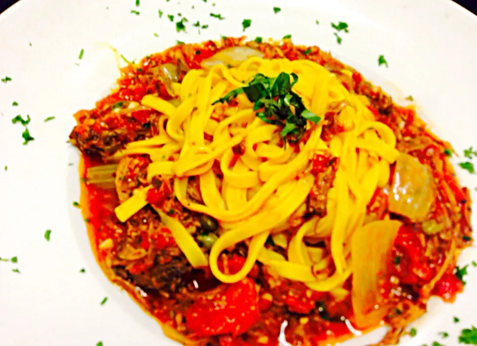 Short rib of beef Raghu with saffron pasta|Chef Moussa Salloukhさん