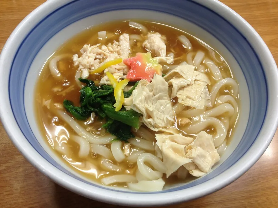 鶏湯葉あんかけうどん|さくさくぱんださん