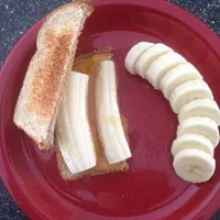 Snapdishの料理写真:Zone Breakfast-peanut butter banana sandwich w/ drizzle of honey|Tracy Francesさん