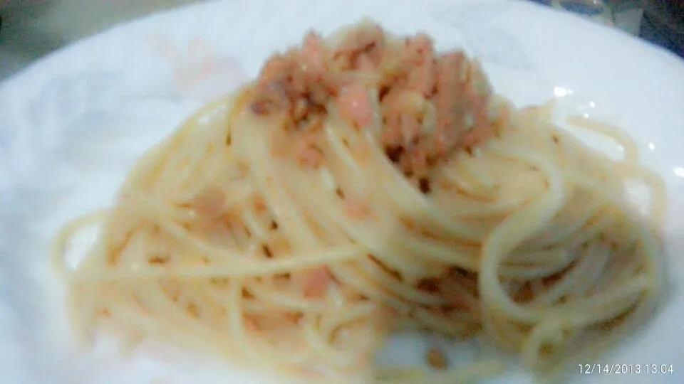 spicy tuna garlic pasta|Jas Minさん