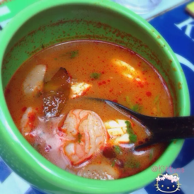 🎀(^∨^)/Seafood in Red Tom Yam🙏Tom yum talay👍ηice sɷ Ꮹ∞ძ 🌟🌟🌟  ༘*ೄ|🎀Kittyna🌸さん