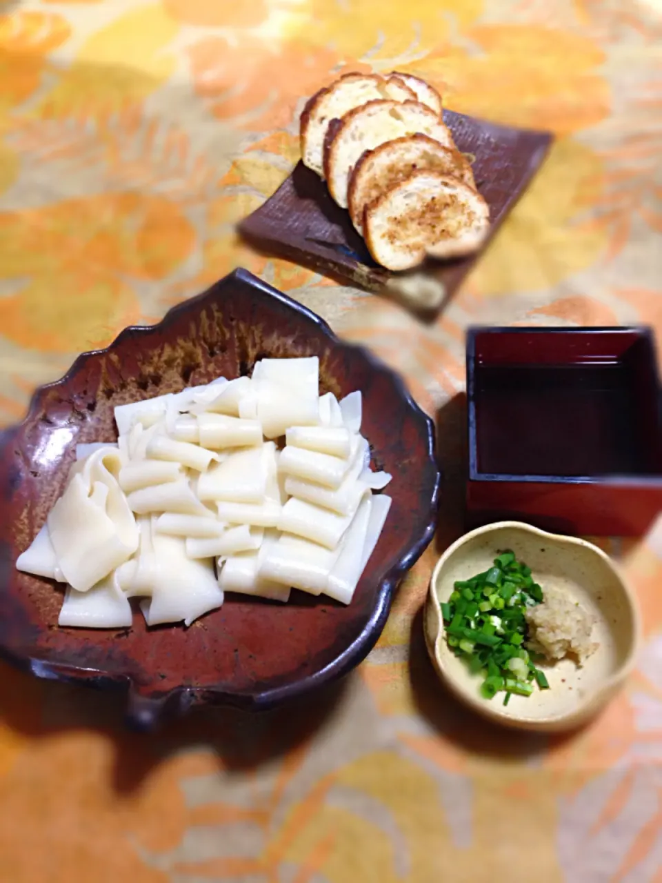 Oryちゃんからひもかわうどん😍みどりちゃんから手作りラスク😍|cocoさん