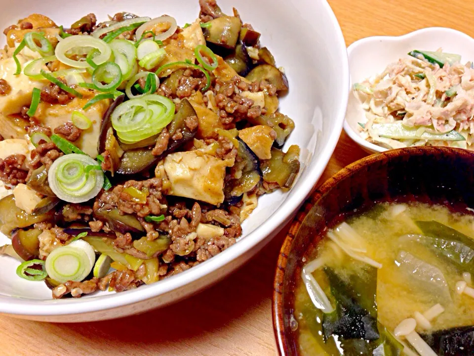 厚揚げ＆なす入りそぼろ丼|なっちゃんッ＊※*さん