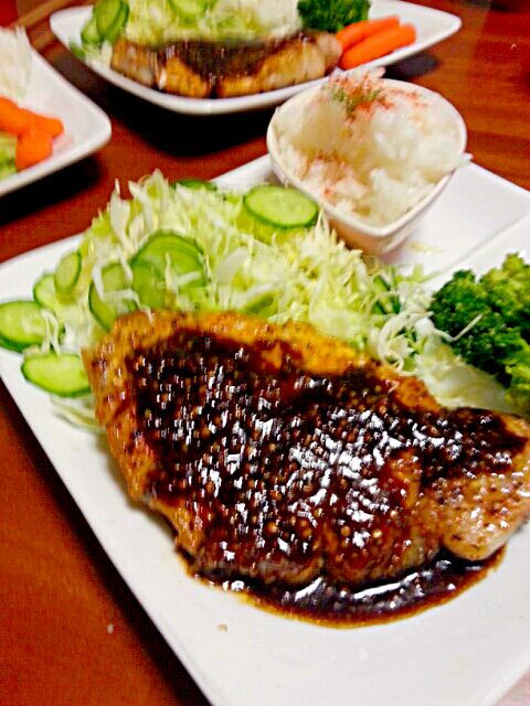 豚ロース肉のハーブ焼きバルサミコソース 疲労回復に風邪予防にビタミンb群 まーぶる Snapdish スナップディッシュ Id Bufgxa