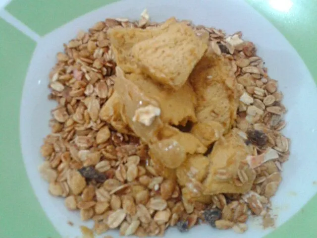 sorvete proteico de caramelo diet caseiro + granola light tia sonia|Gabriela Baptistaさん