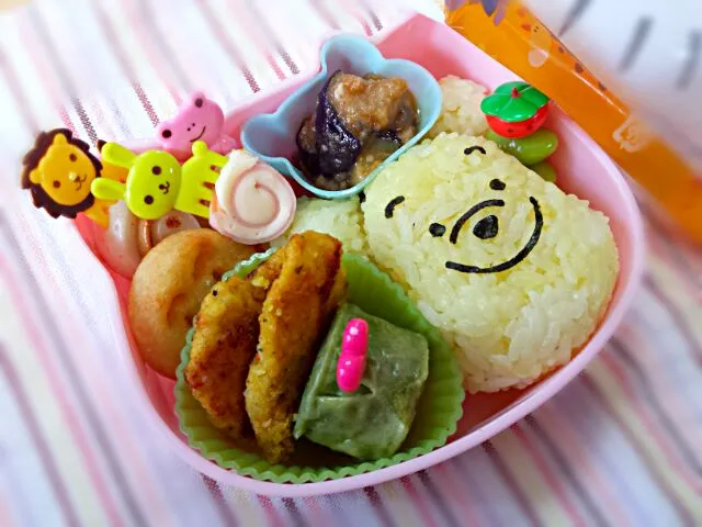 幼稚園児のお弁当(*^^*)弁当なのを忘れていて、家にあるもので(^^;|りえっぴさん