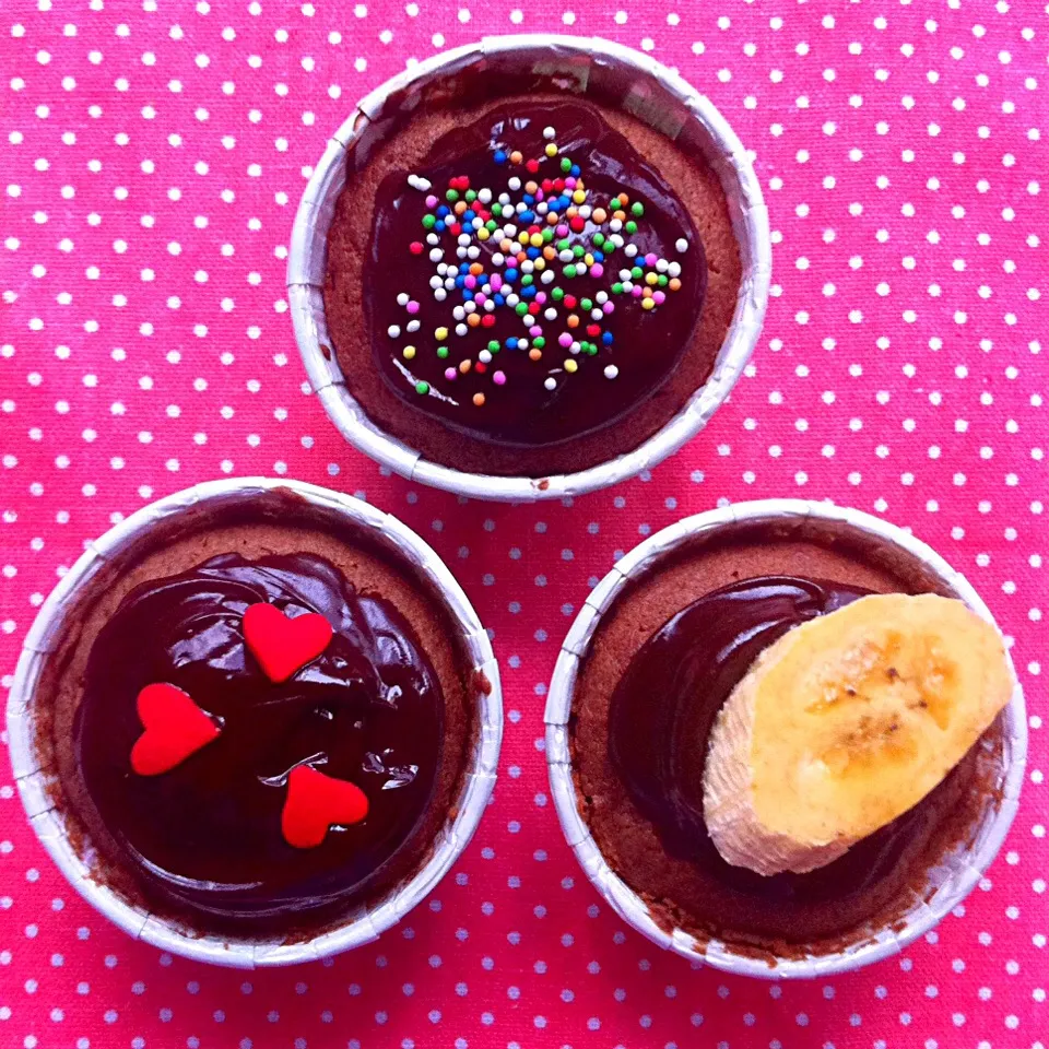 Banana & chocolate cupcakes|Trish Wongさん