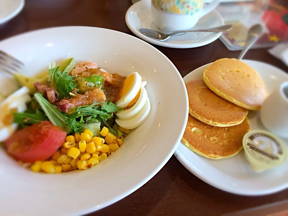 モーニングセット@denny'sチキン抜きオーダーしたのに、たまご抜くの忘れた。|aiさん