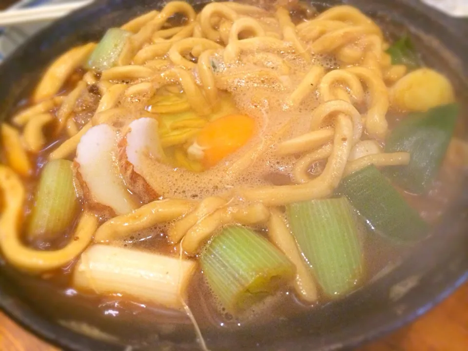 【本日のランチ】味噌煮込みうどん。(ﾟдﾟ)ｳﾏｰ|JTKさん