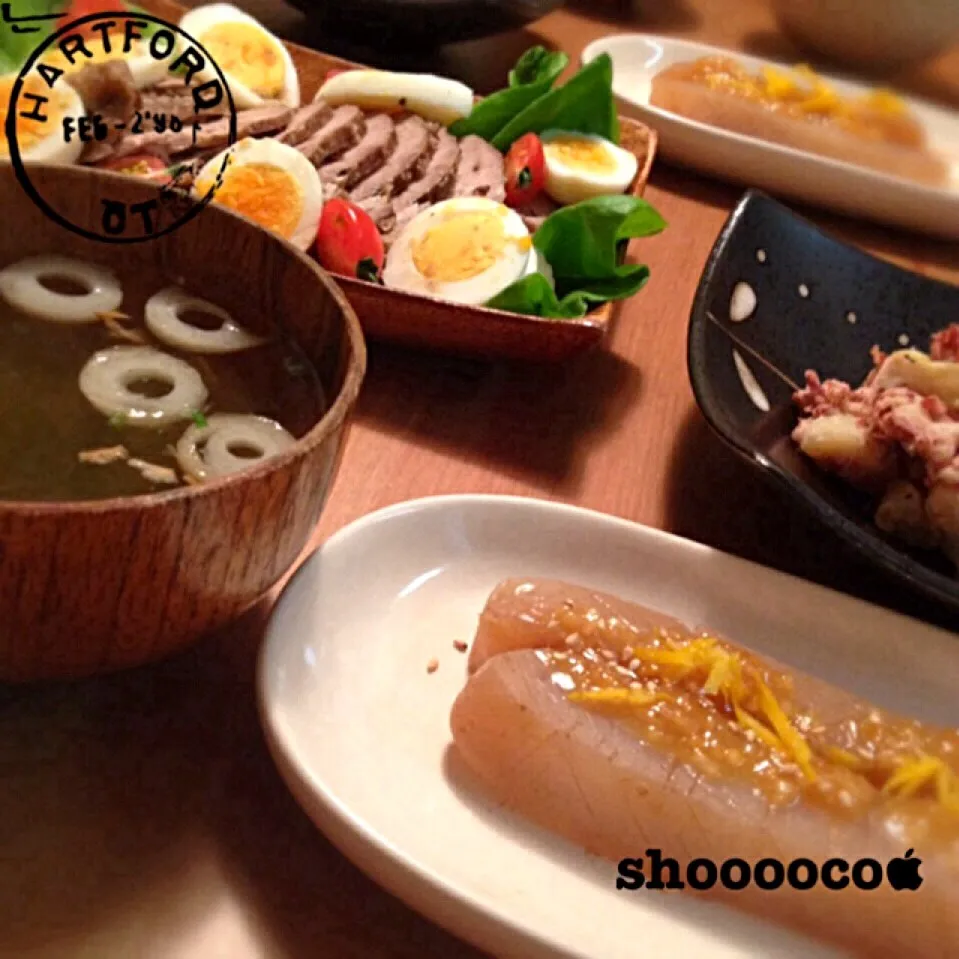 Snapdishの料理写真:すぐバレました。永谷園のお吸い物〜|shoooocoさん