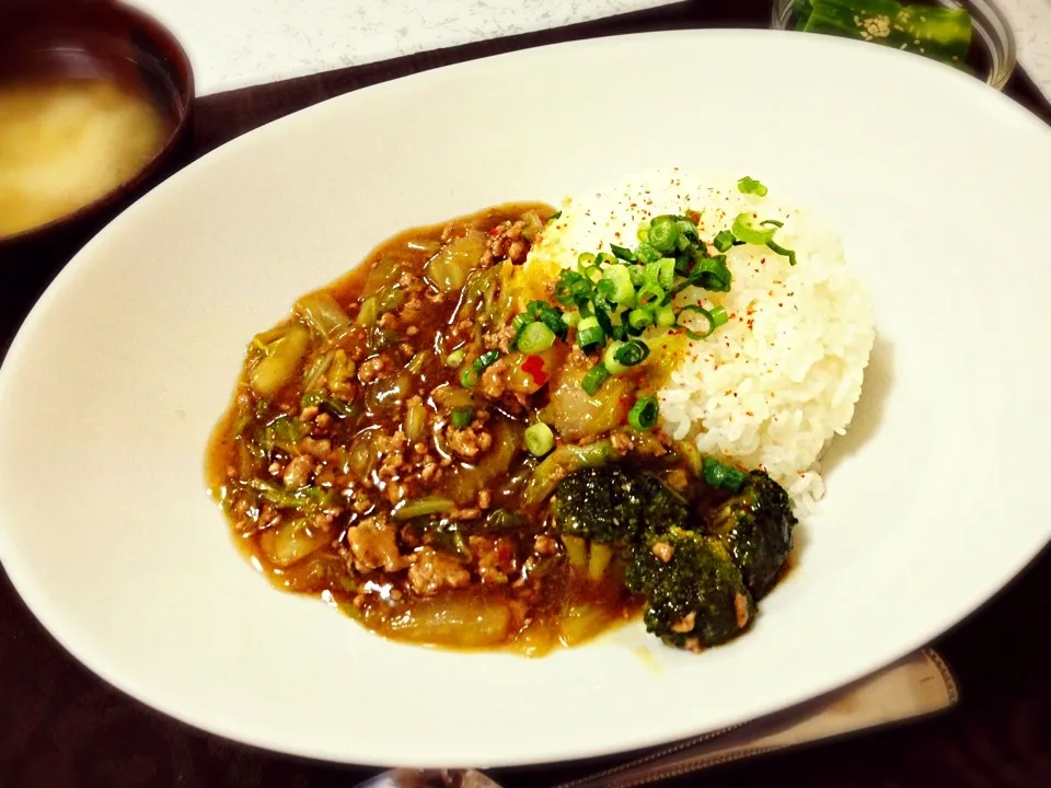 ひき肉と白菜のピリ辛あんかけご飯|mama.さん