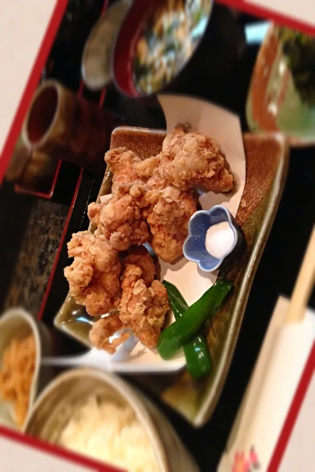 竜田揚げ定食@もりと・田町|らーめん好き！さん