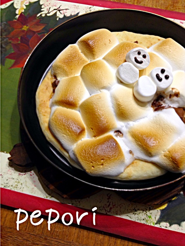 マシュマロチョコピザスノーマンのっけ ぺぽり Snapdish スナップディッシュ Id 0v4r0a