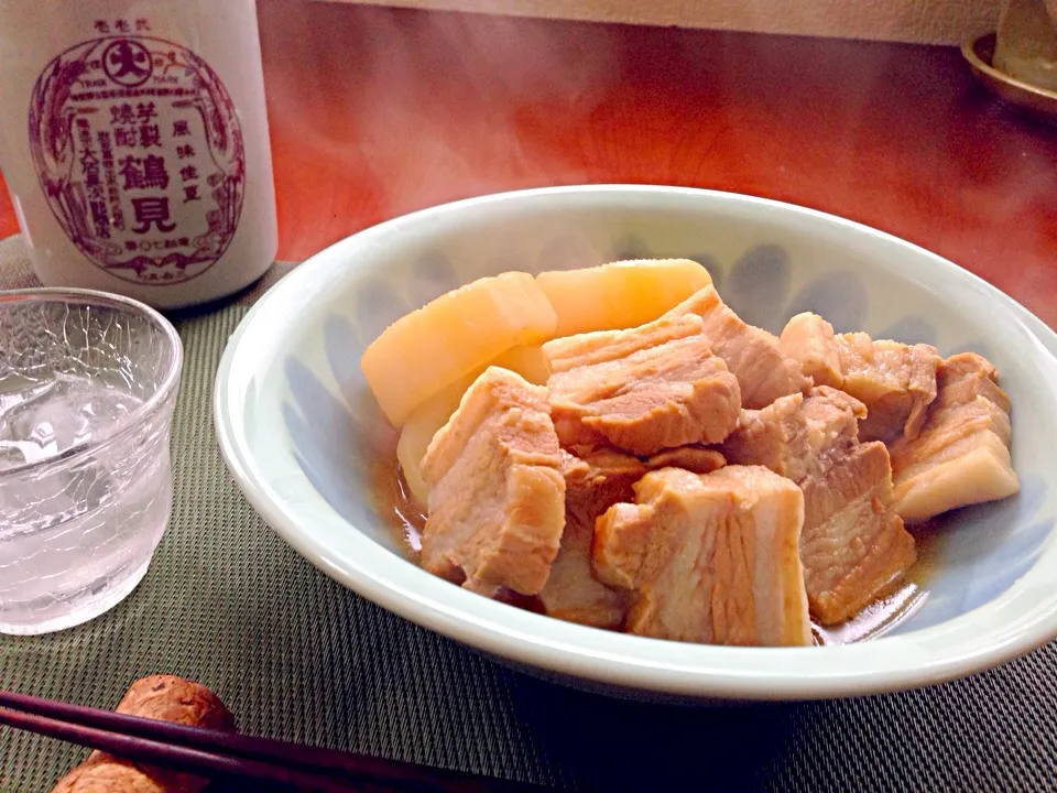 Braised Pork Belly& Radish♨️Oryさんからいただいた黒糖で豚の角煮|🌈Ami🍻さん