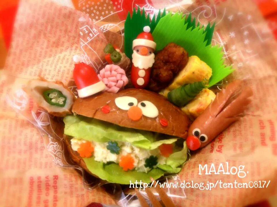 バーガーくん弁当(X'masバージョン第2段)|MAAさん